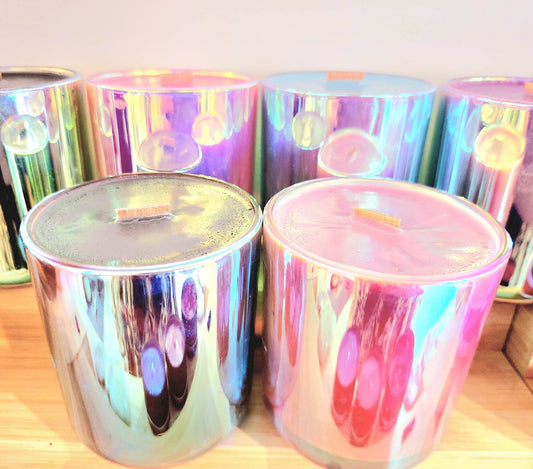 Holographic Sunset Candle